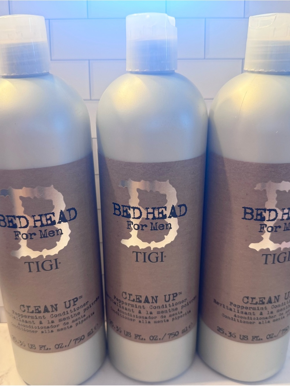 (3) TIGI Bed Head For Men Clean Up Peppermint Conditioner